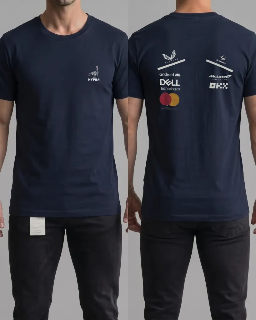 [HJ-003079-M-AZUL-OSCURO] Camiseta estampada (Castore) (M, Azul oscuro)