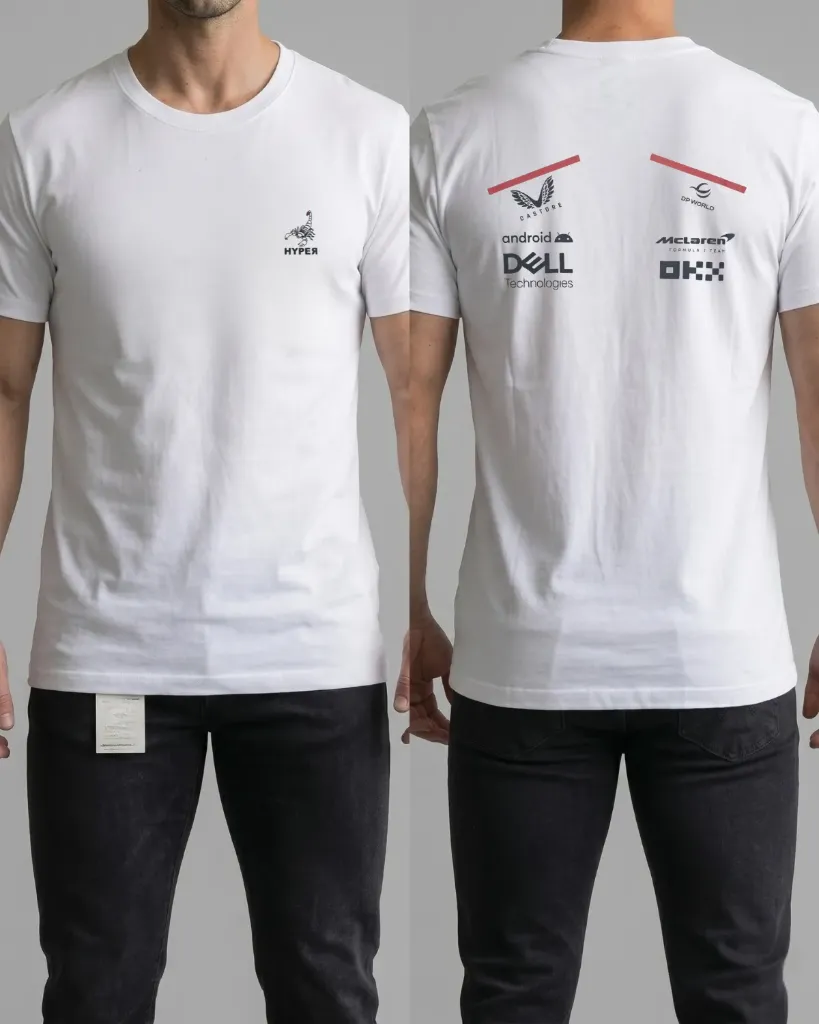 [HJ-003089-L-BLANCO] Camiseta estampada (Dell) (L, Blanco)