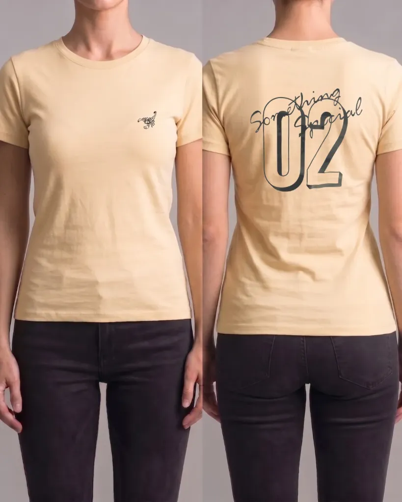 [HJ-002888-XL-CREMA] Camiseta estampada (Something 02) (XL, Crema)
