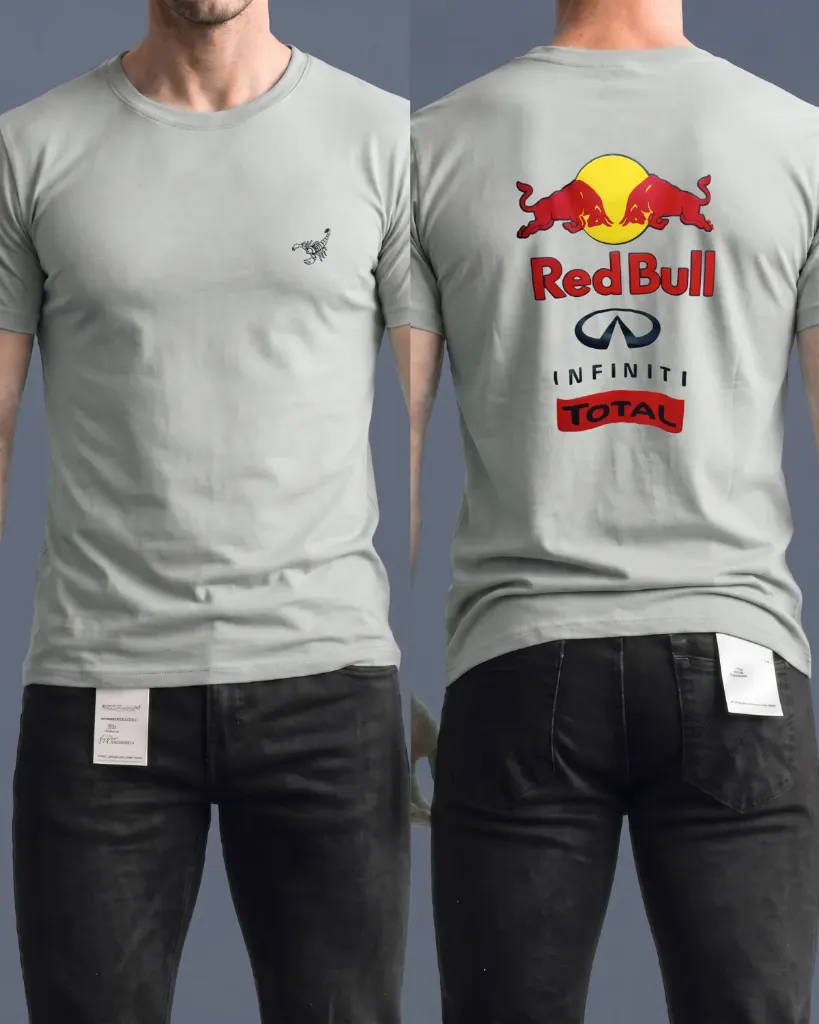 [HJ-002807-XXXL-GRIS-CLARO] Camiseta estampada (Red bull infiniti) (Gris claro)