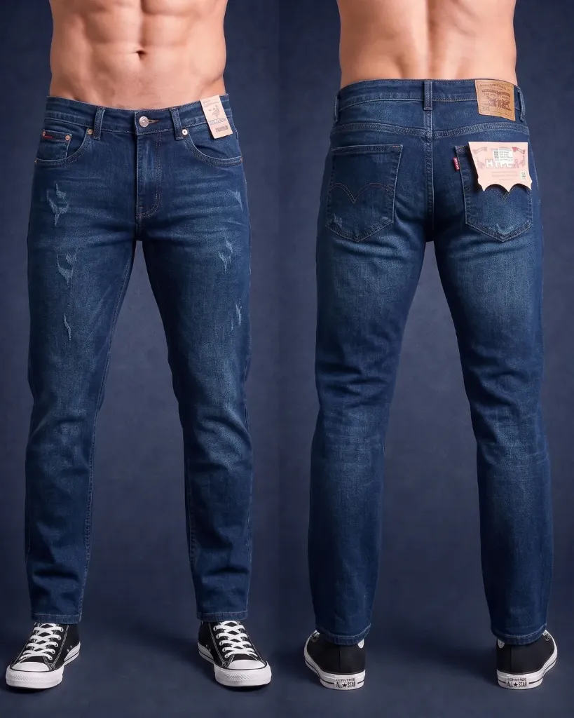 Clasico jeans strech bigote y mototool
