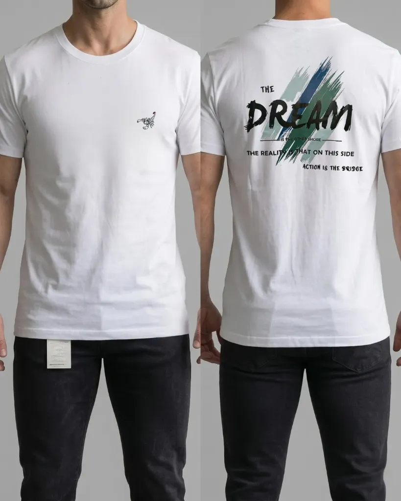 [HJ-003164-XXXL-BLANCO] Camiseta estampada (The dream) (Blanco)