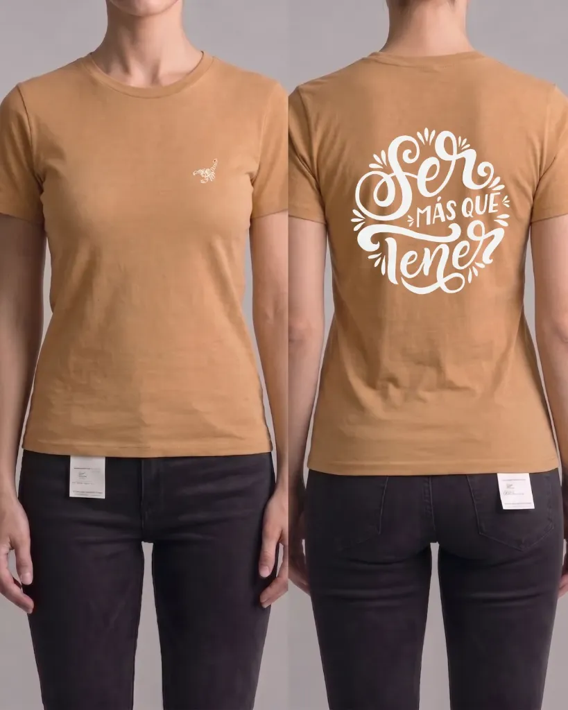 Camiseta estampada (Ser mas que tener)