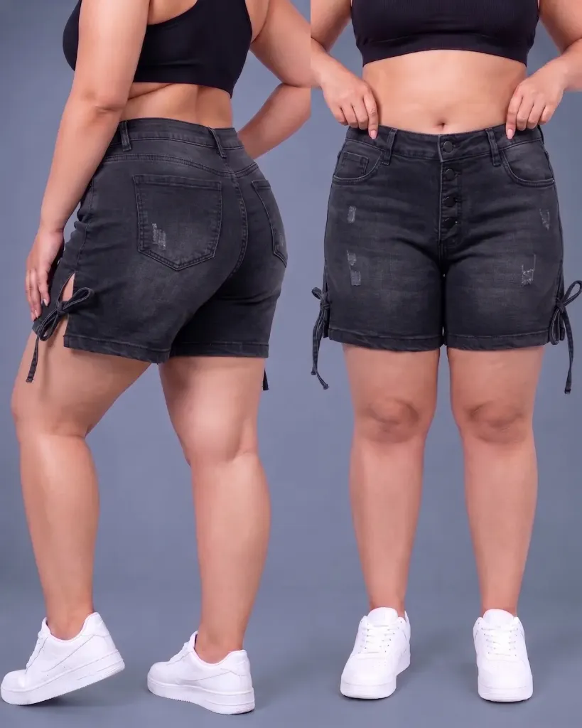 Short strech plus mototool de 4 botones con abertura lateral