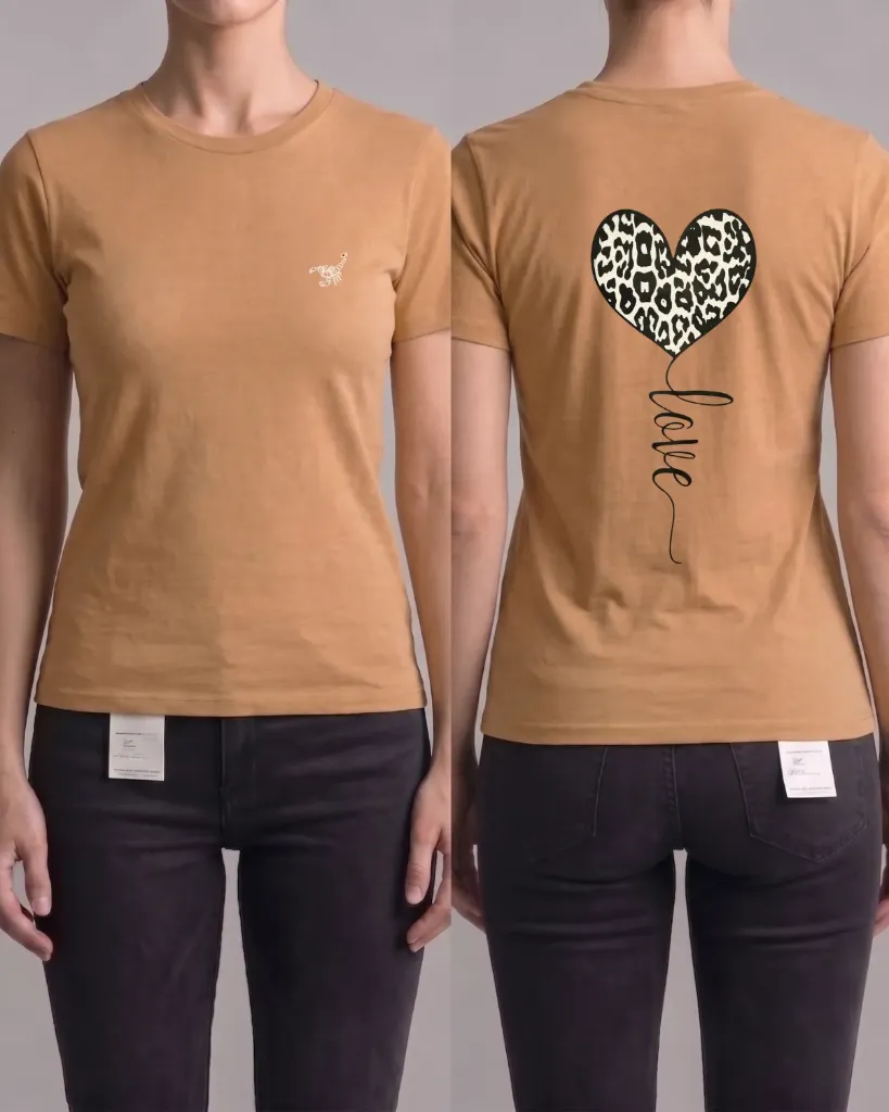 Camiseta estampada (Corazón love)