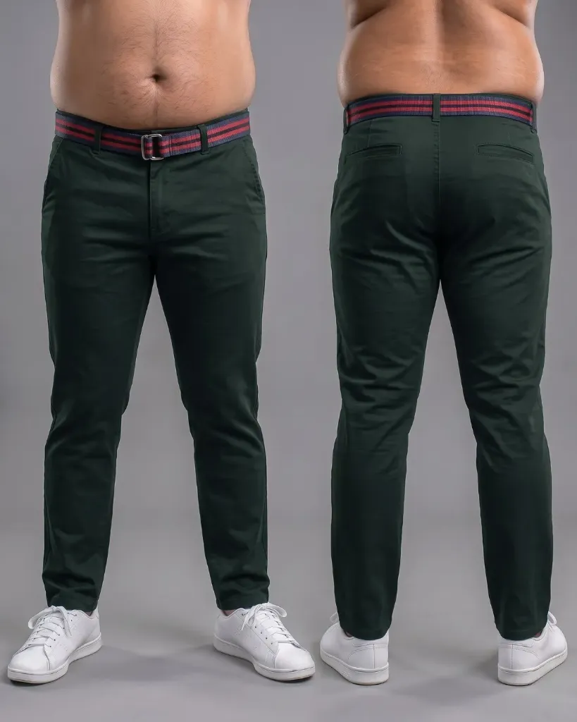 Semitubo gabardina strech plus con cinturón