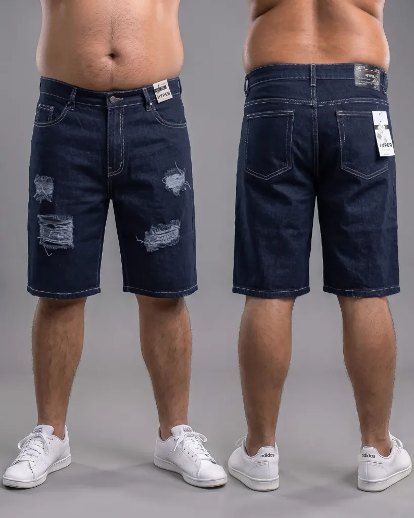 Bermuda rigida plus rasgada