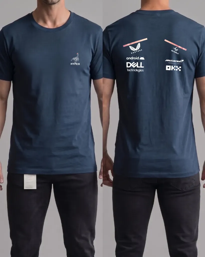 [HJ-003089-L-AZUL-CLARO] Camiseta estampada (Dell) (L, Azul claro)