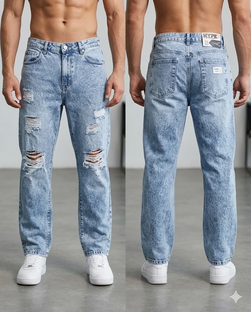 Jean Moda Hombre - Premium (28, Negro)