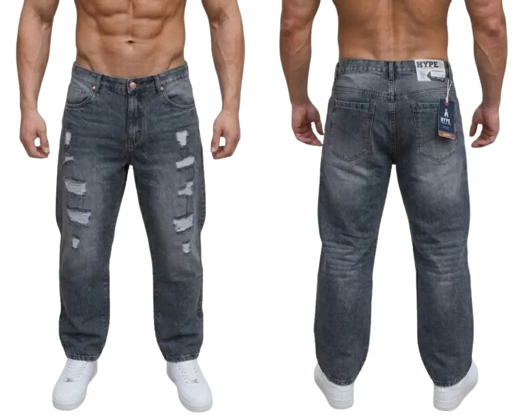 Jean Moda Hombre - Gold (28, Negro)