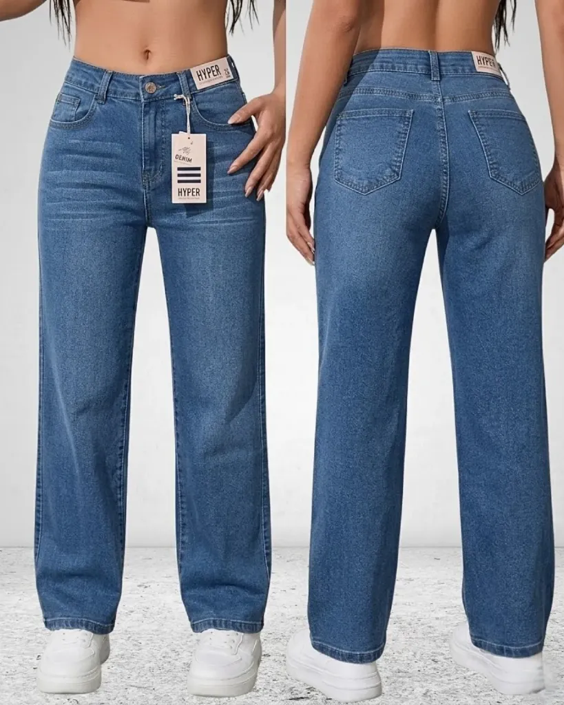 Wide leg strech con bigotes