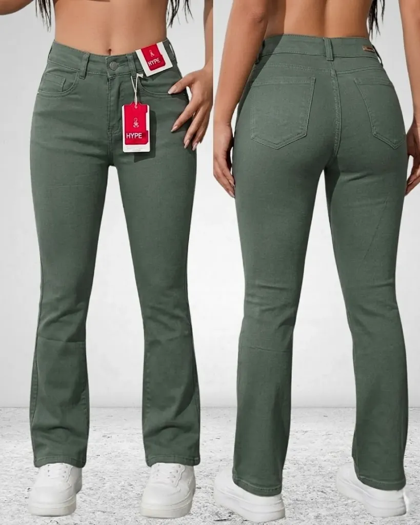 [HJ-000869-6-VERDE-OSCURO] Acampanado strech