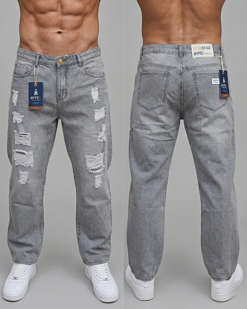 [HJ-001010-30-GRIS-CLARO] Baggy rigido rasgado (30)