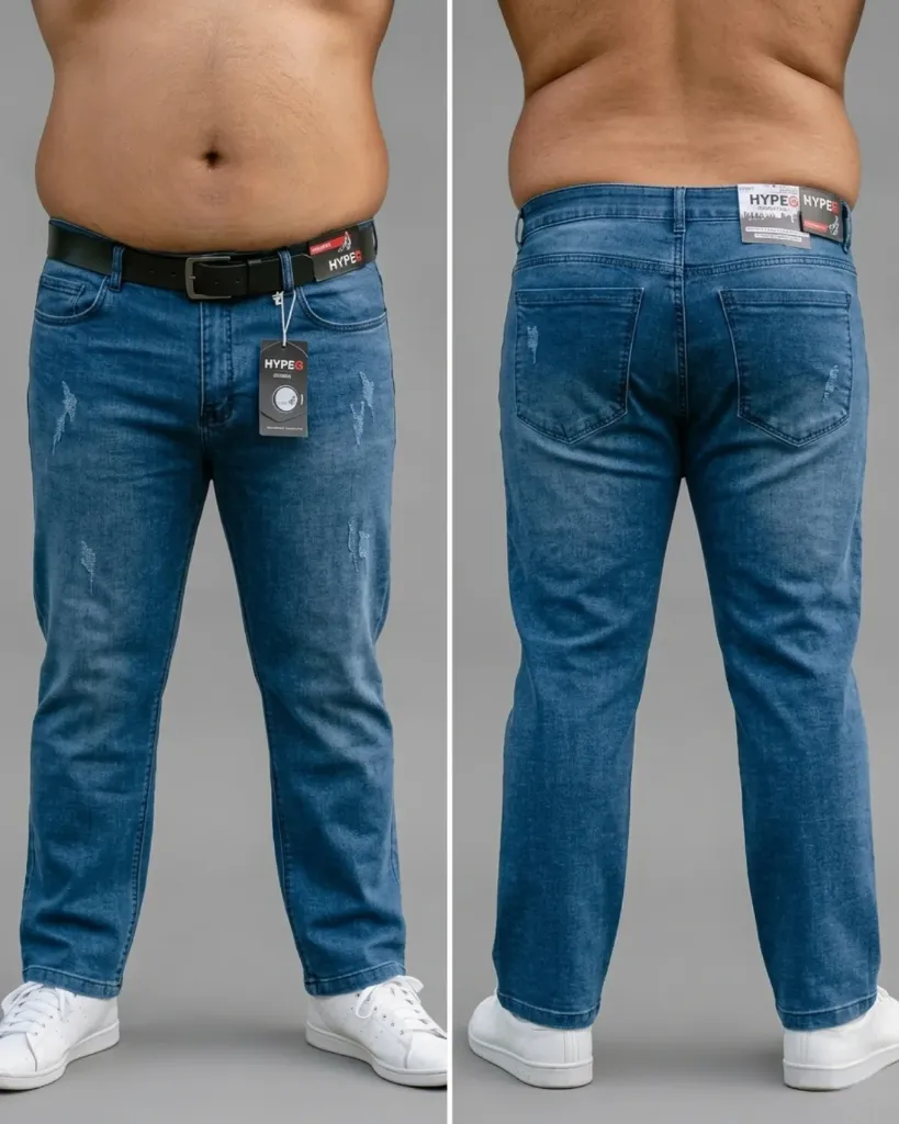 [HJ-001043-38-AZUL-MEDIO] Semitubo jeans strech plus con bigotes (38)