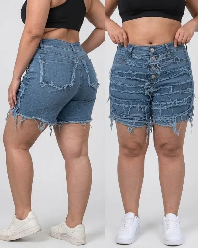 Short deshilachado strech