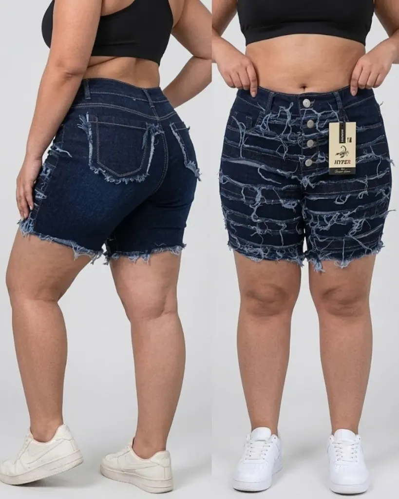 Short desilachado strech