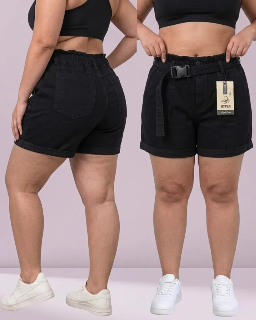 Short strech con cinturon