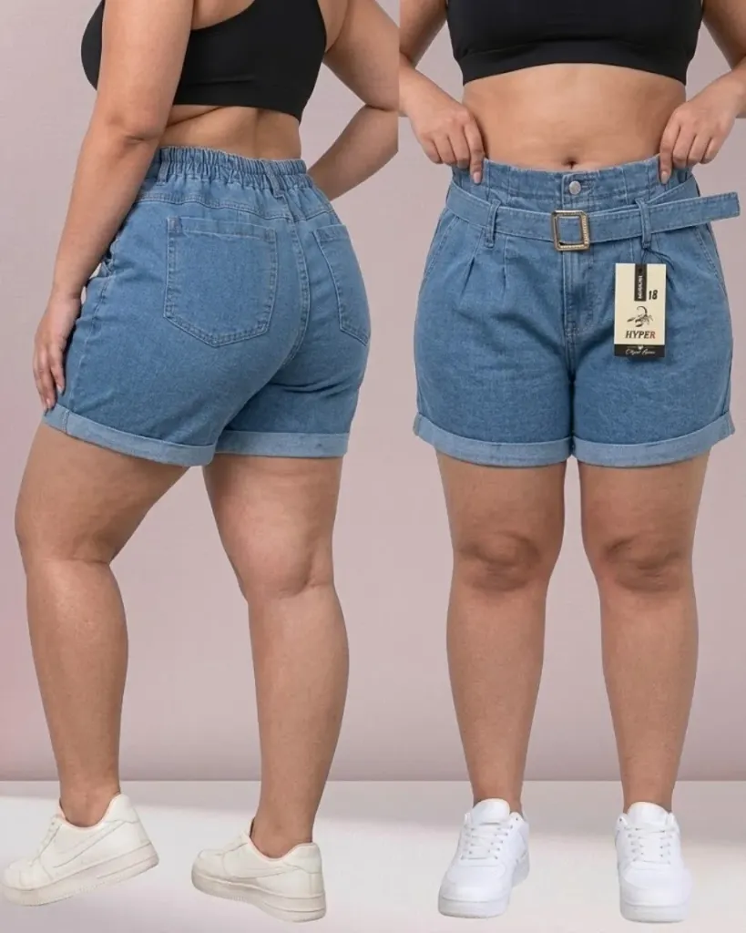Short strech con cinturon