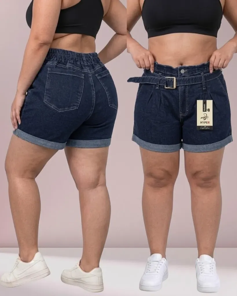 Short strech plus con cinturon