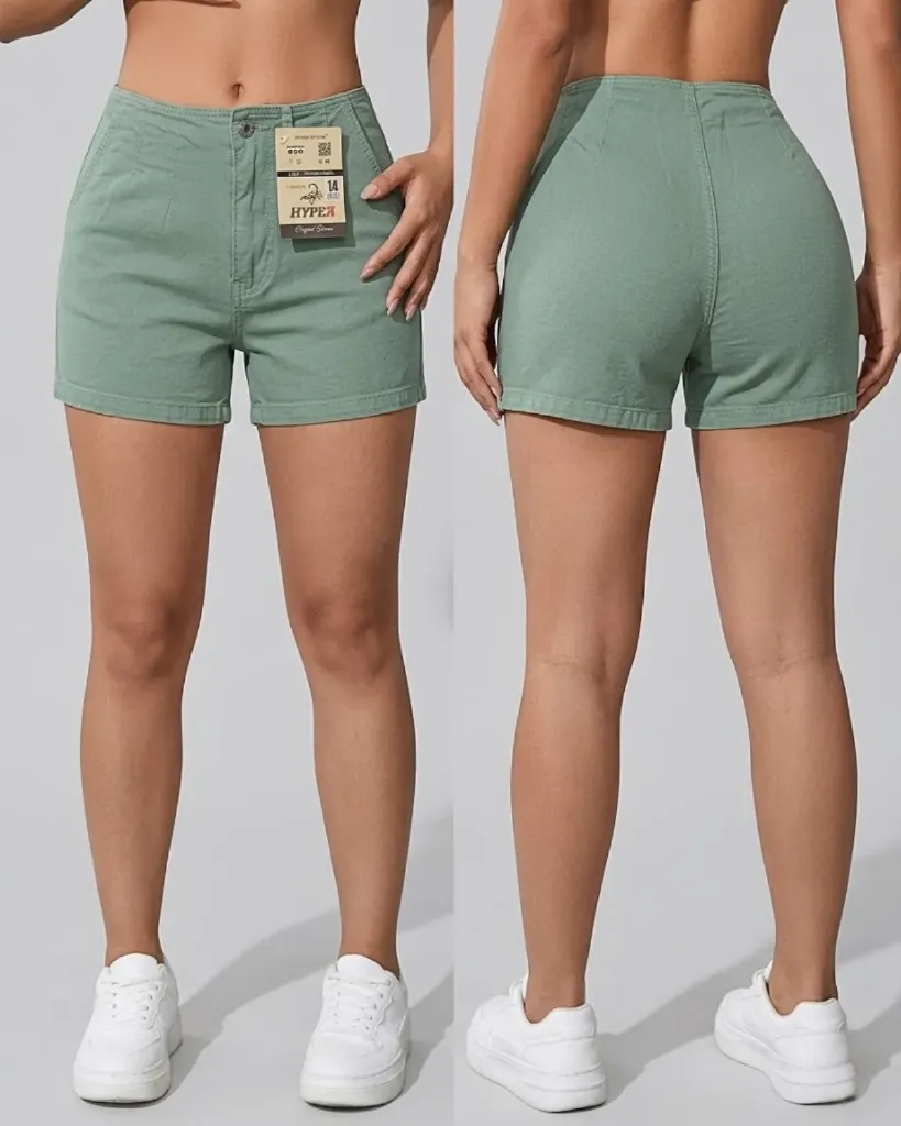 [HJ-001253-8-VERDE-CLARO] Short gabardina strech