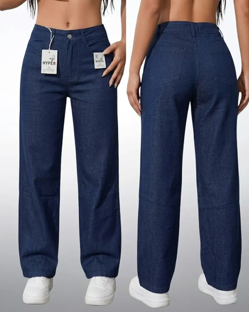 Wide leg strech de tela fina