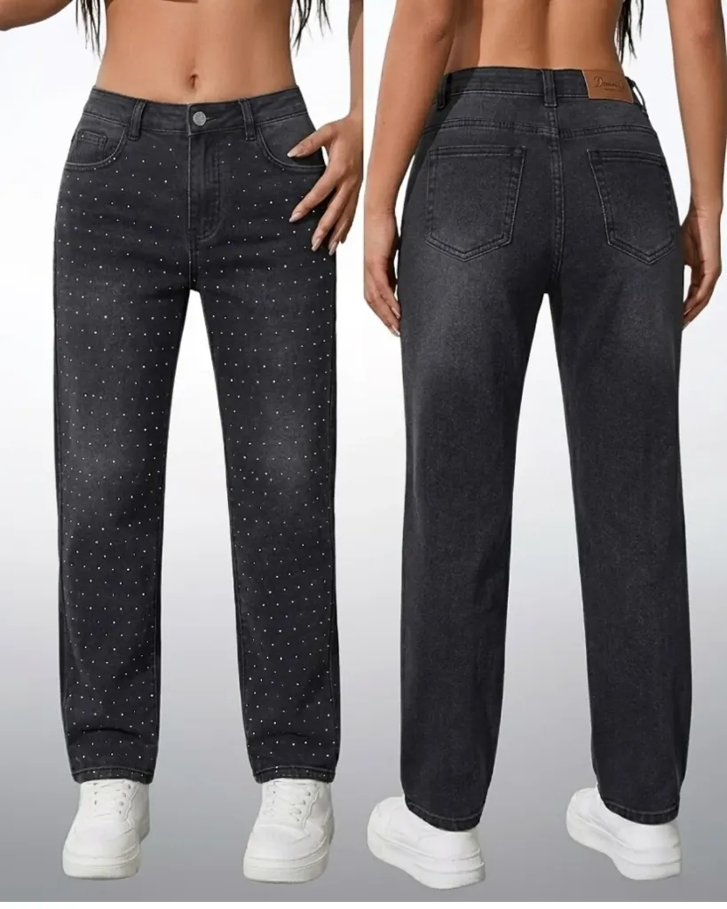 [HJ-001285-10-GRIS-OSCURO] Recto strech con brillo (10)