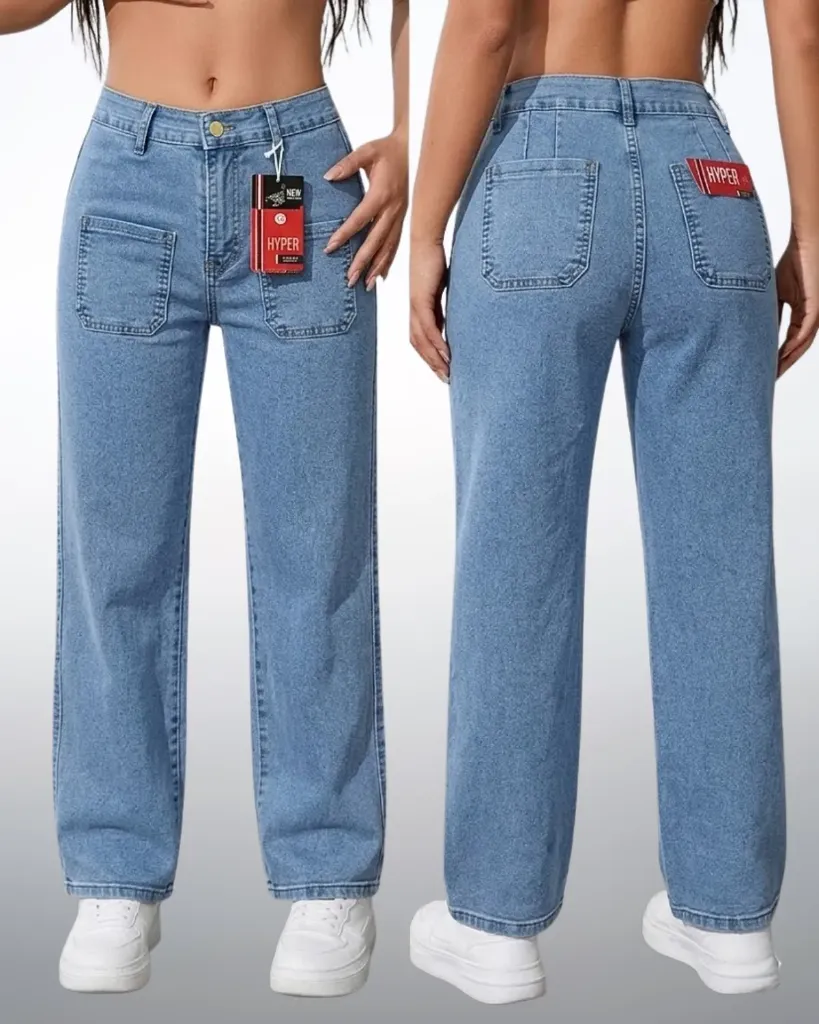 Recto strech con bolsillos frontales