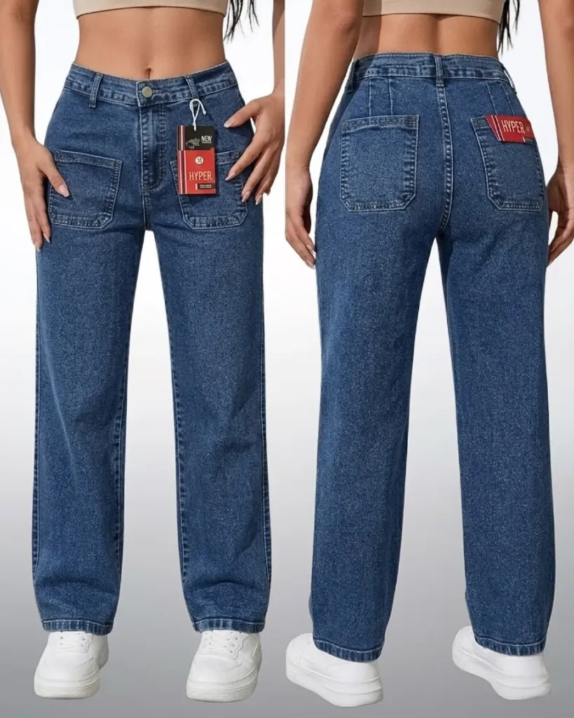 Recto strech con bolsillos frontales