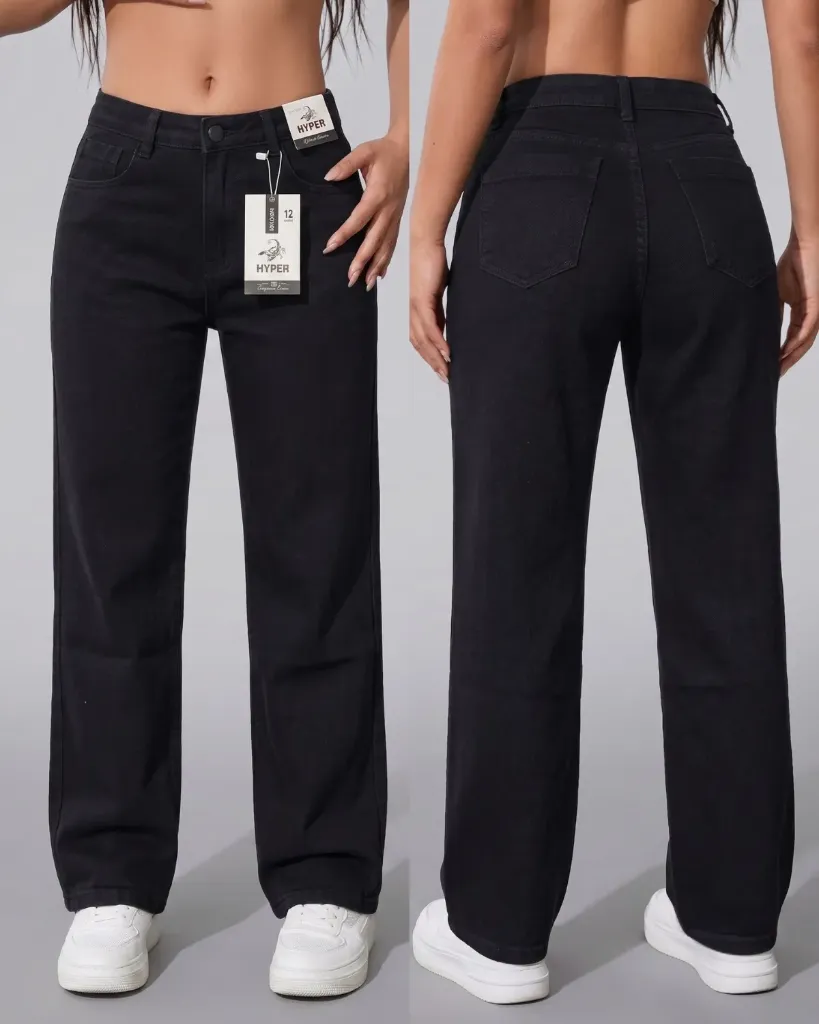[HJ-001301-12-NEGRO] Wide leg strech con efecto corazón (12, Negro)