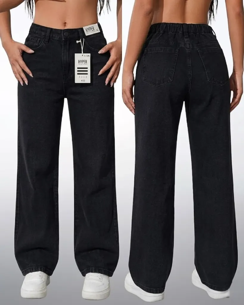 Wide leg rigido con elastico